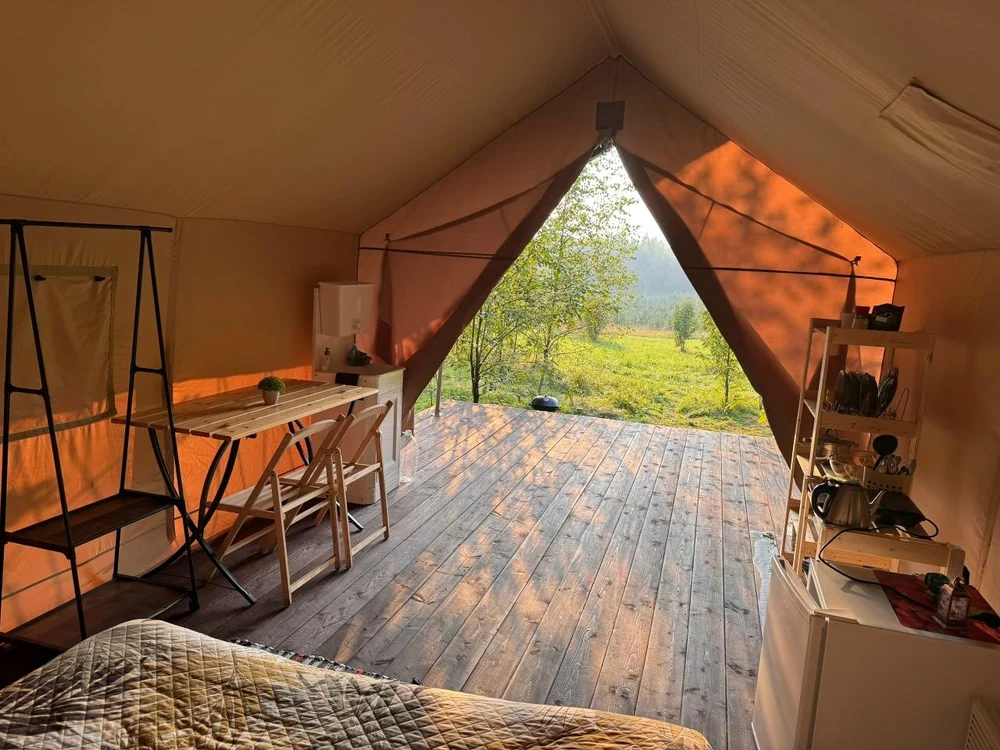 Сафари тенты для размещения в летний период.